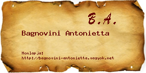 Bagnovini Antonietta névjegykártya
